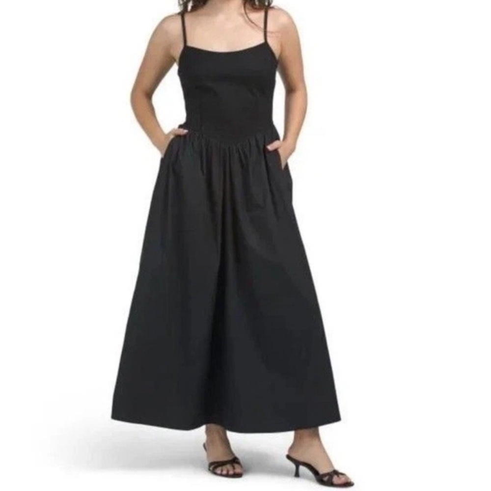 Japna 100% Cotton Maxi Black Dress Sz M